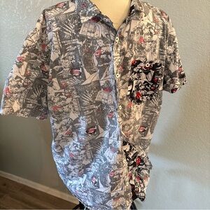 SUPERMAN Inside Out Button Down Short Sleeve Shirt DC Comics Mens 2XL